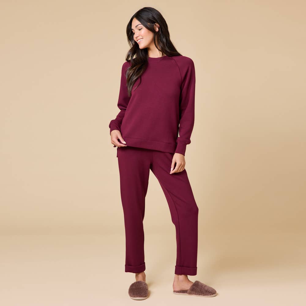 Athleisure DreamTech Crew Tunic with Side Zip & Flood Pant