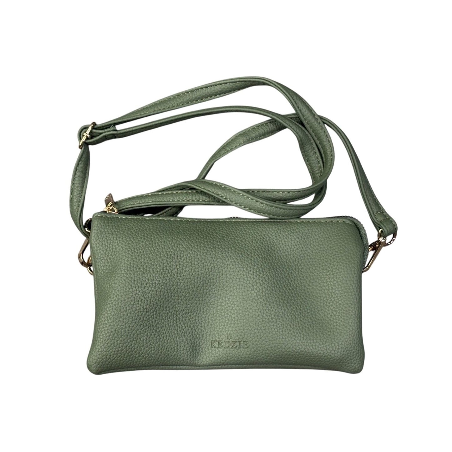 New Kedzie Crossbody Bag In Olive Green With Adjustable Strap