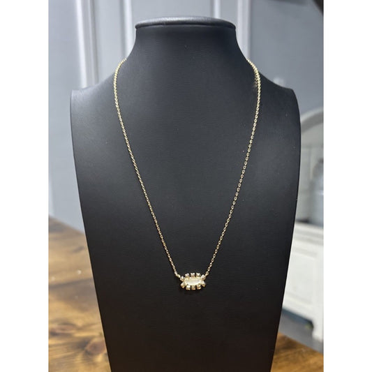 Kendra Scott Mini Elisa Framed Necklace In Gold