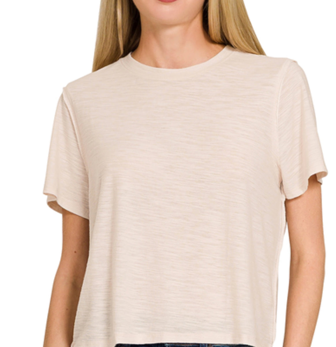 Zenana Slub Short Sleeve Tee