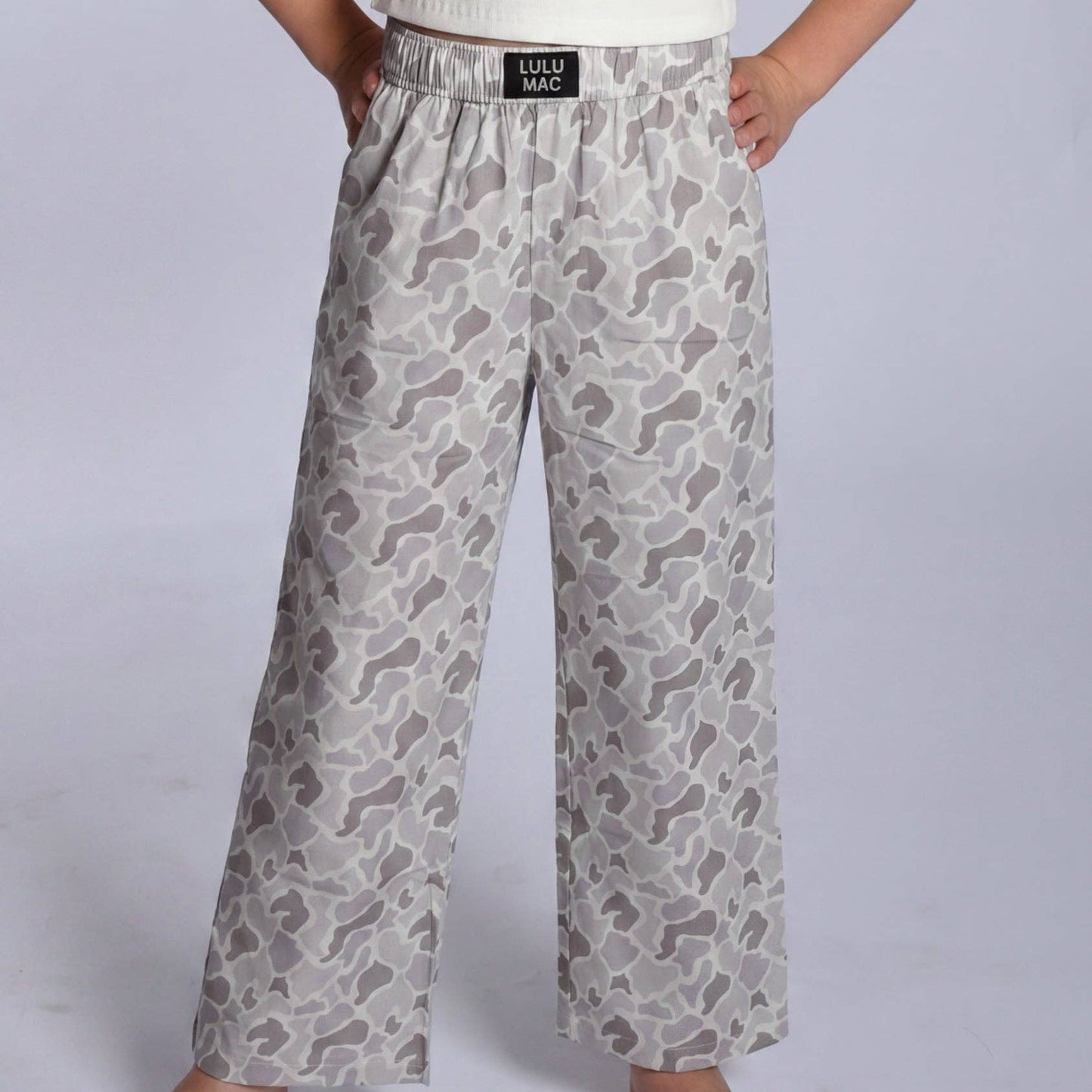 LULU MAC WHITE CAMO-Kids Pants