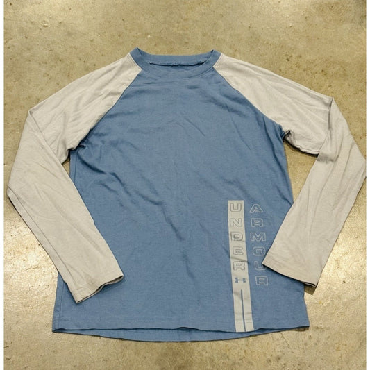 Under Armour Long Sleeve Baseball Tshirt Blue Size Medium