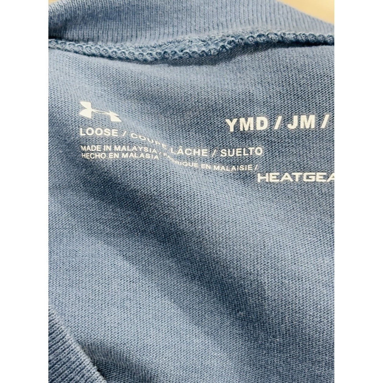 Under Armour Long Sleeve Baseball Tshirt Blue Size Medium