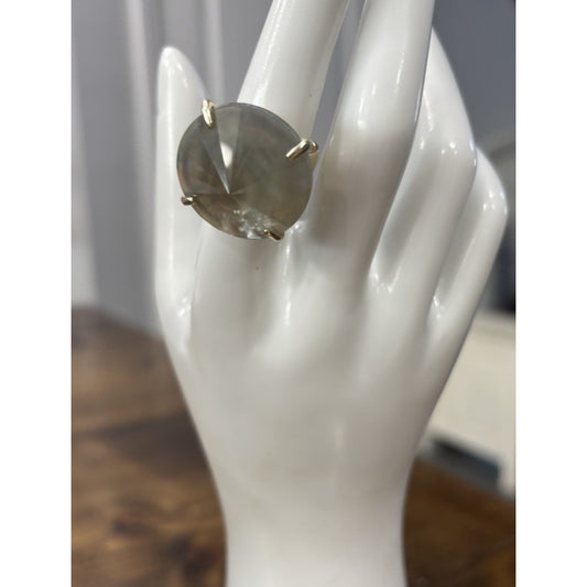 Kendra Scott Jolie Cocktail Ring In Gray Illusion Size 7