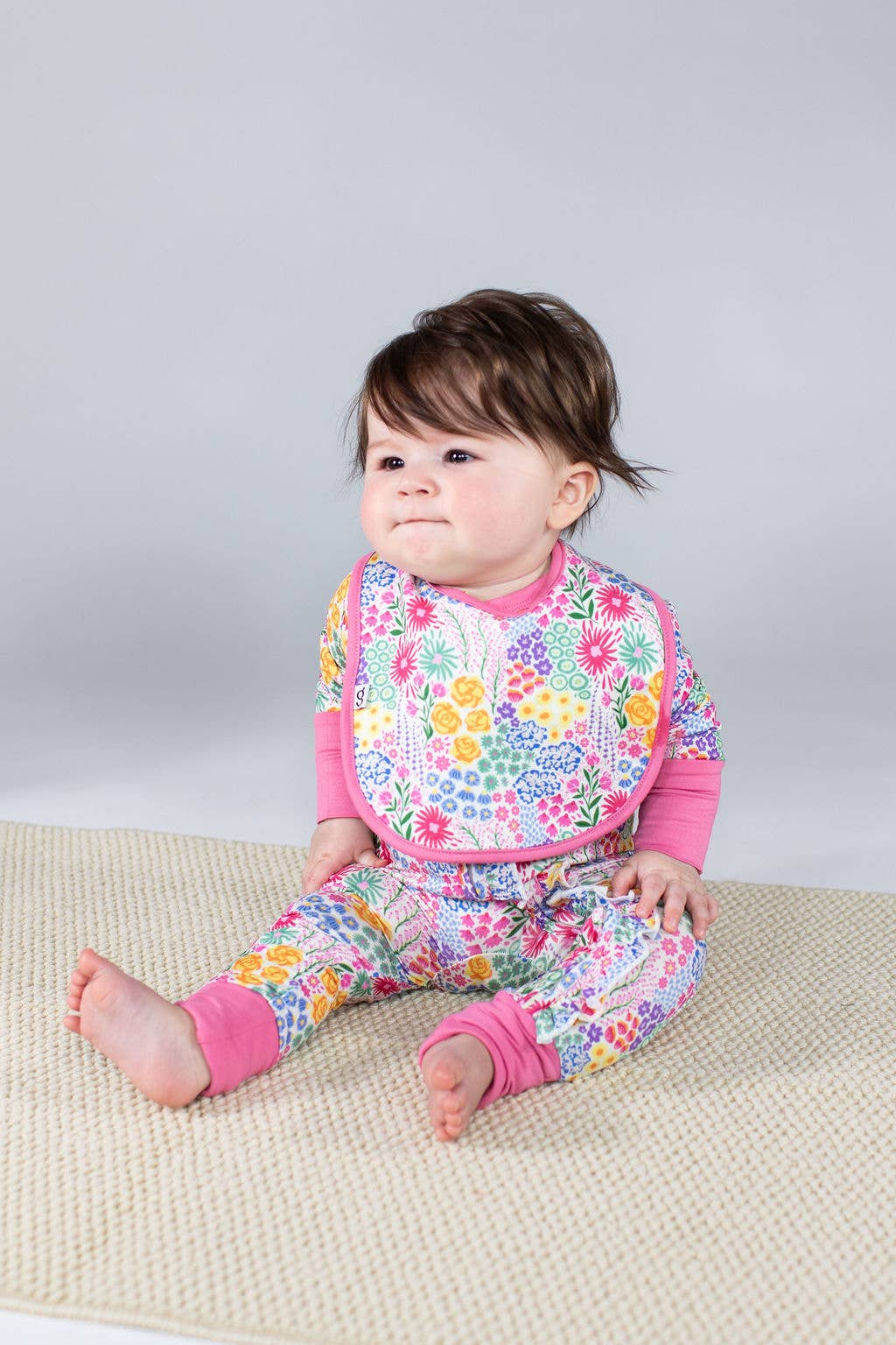 Goosies Flower Fields - Convertible Zip Pajamas w/ Ruffles Bamboo