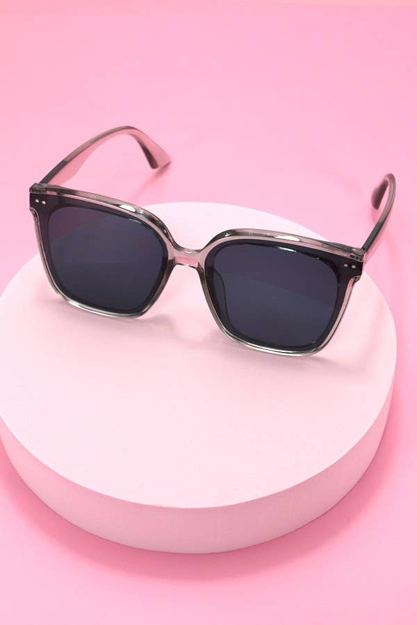 ACETATE SQUARE CATEYE SUNGLASSES