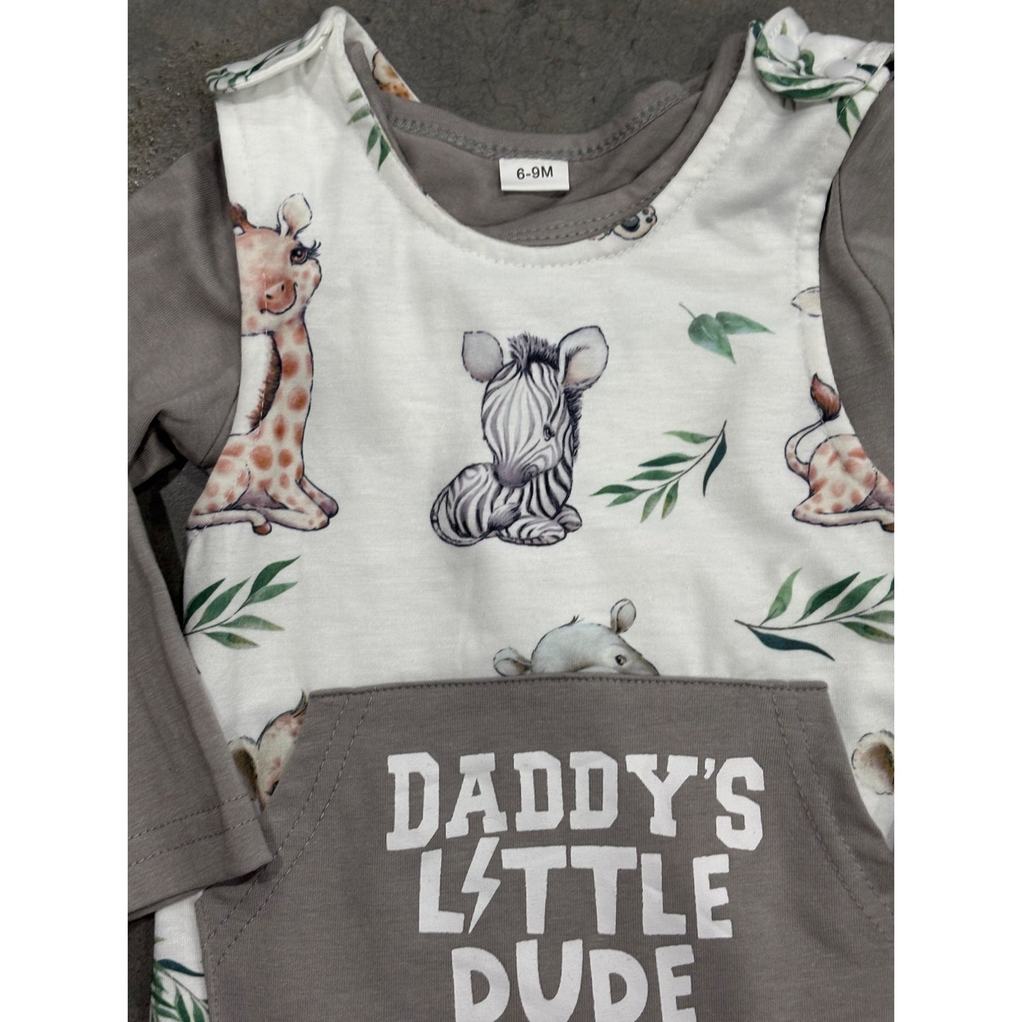 Newborn Baby Boys "Daddys Little Dude" Romper