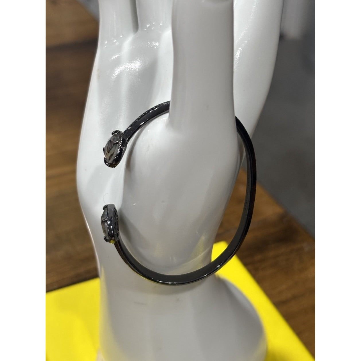 Kendra Scott Elton Pinch Cuff Bracelet In Gunmetal Abalone Shell Adjustable