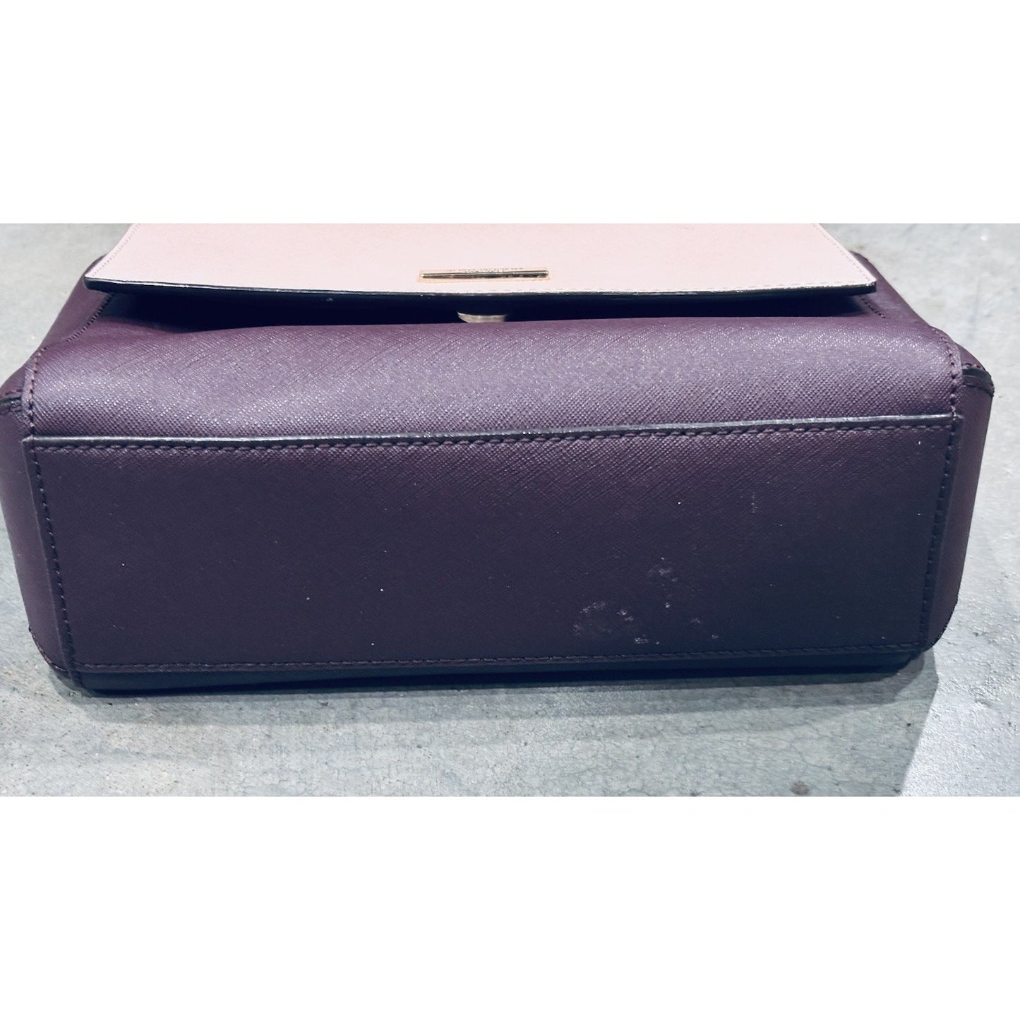 kate spade saffiano Top Handle Color Block Bag Pink And Mauve
