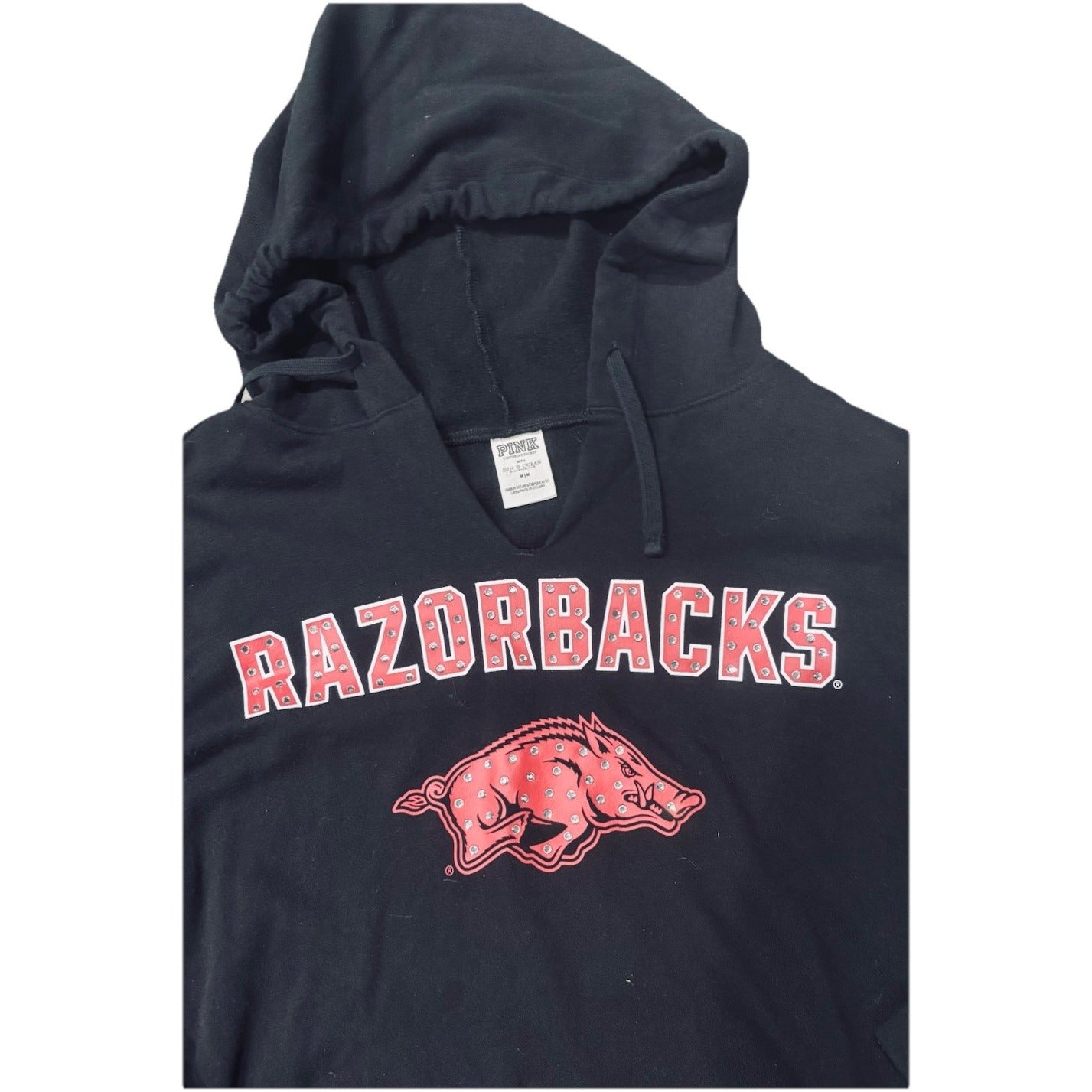 Pink By Victoria Secrets Arkansas Razorback Hoodie Size Medium