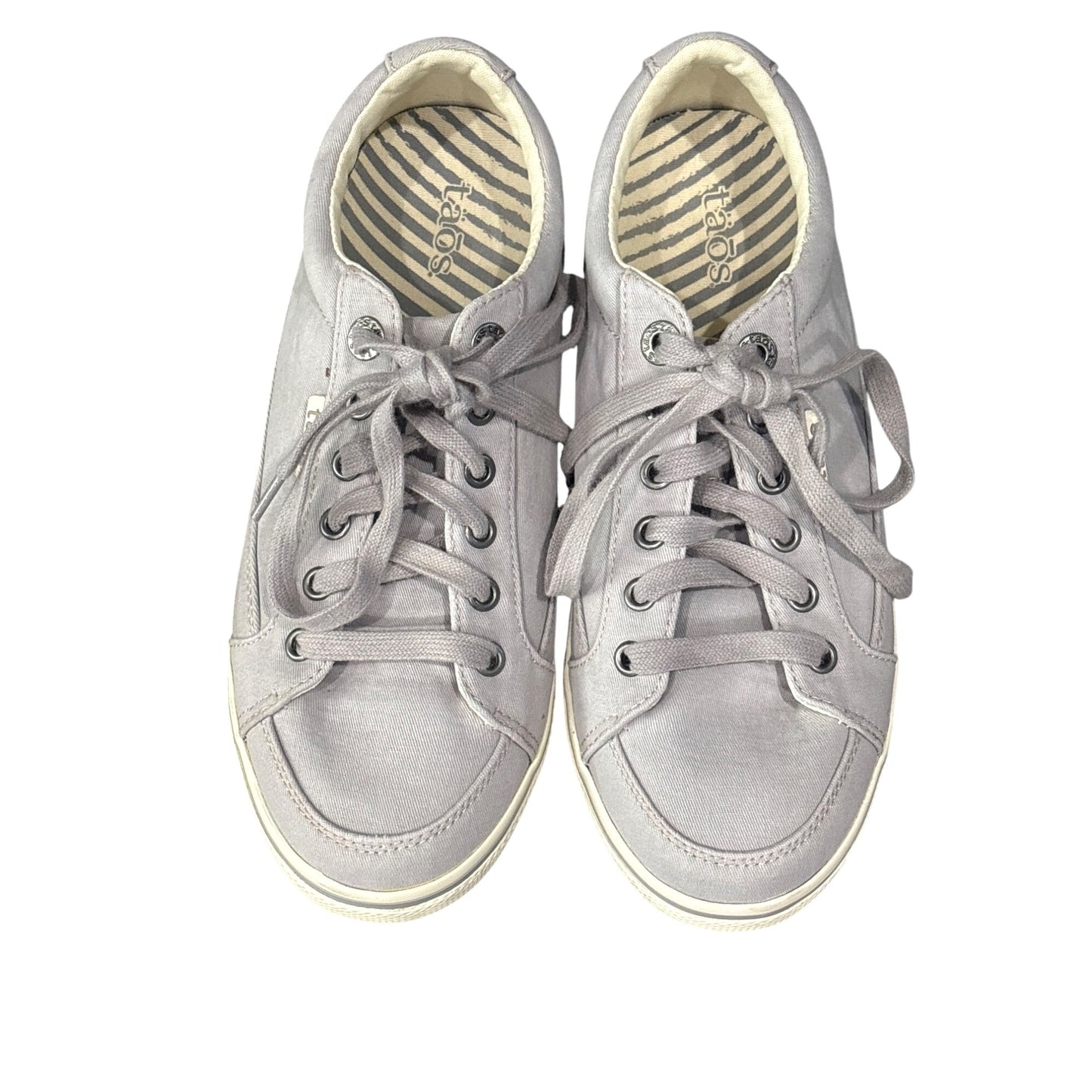 Taos Womens Canvas Sneakers Gray Size 8