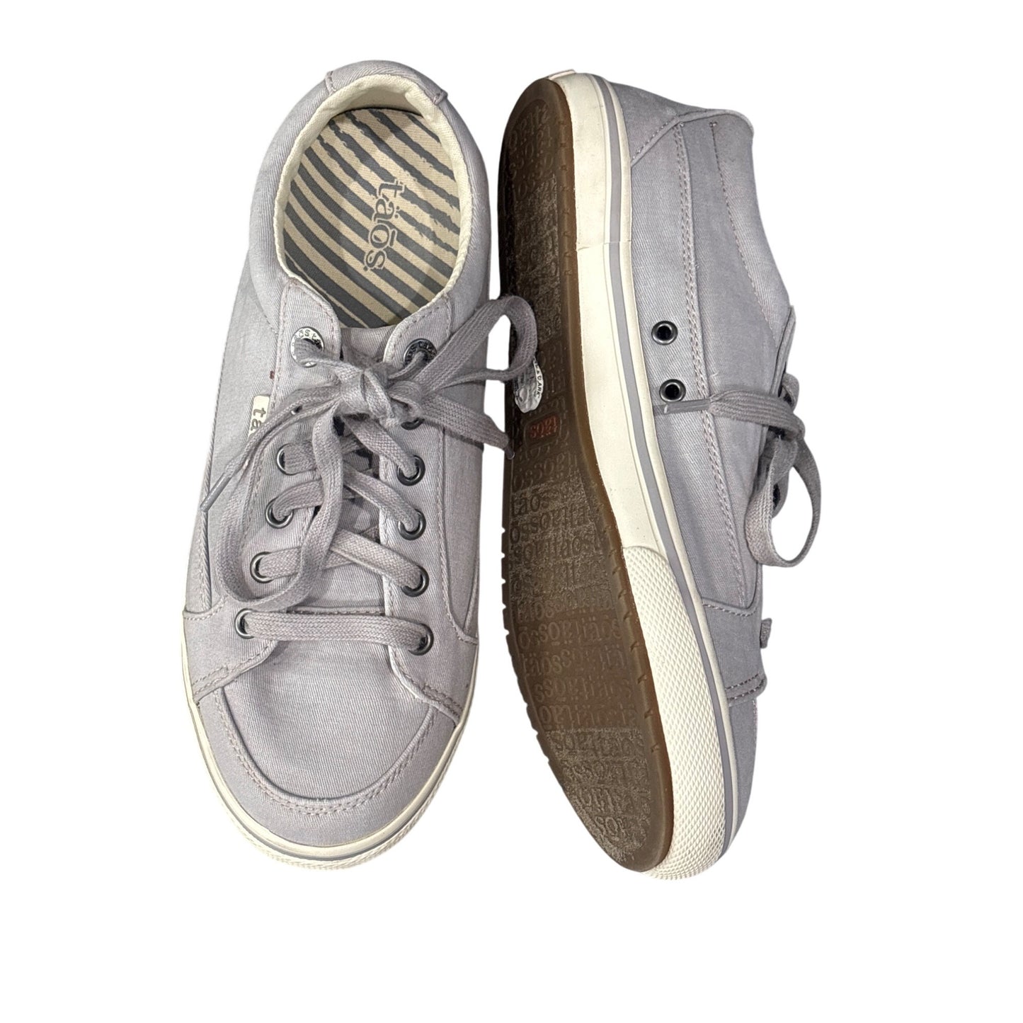Taos Womens Canvas Sneakers Gray Size 8