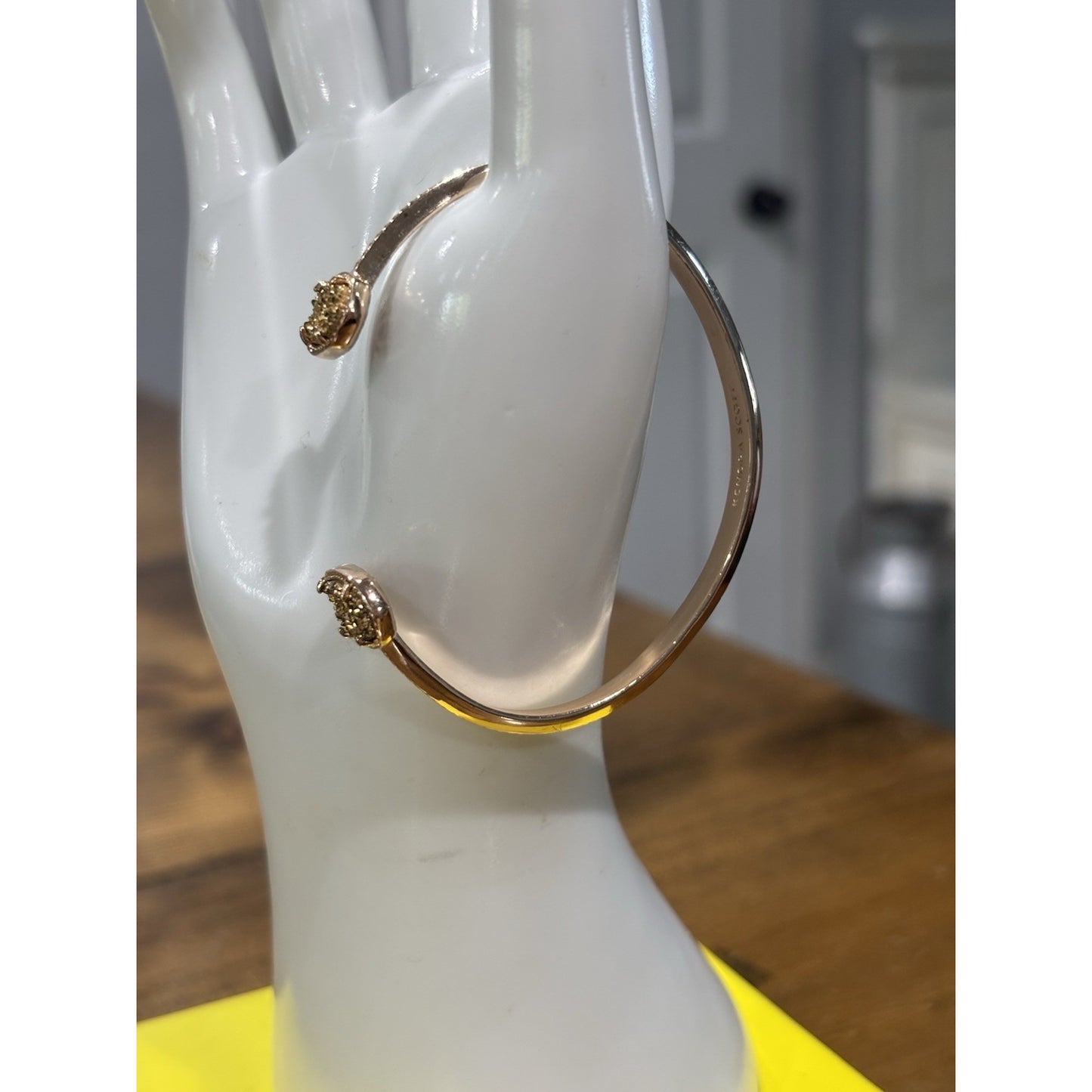 Kendra Scott Rose Gold Elton Cuff Bracelet With Rose Gold Drusy