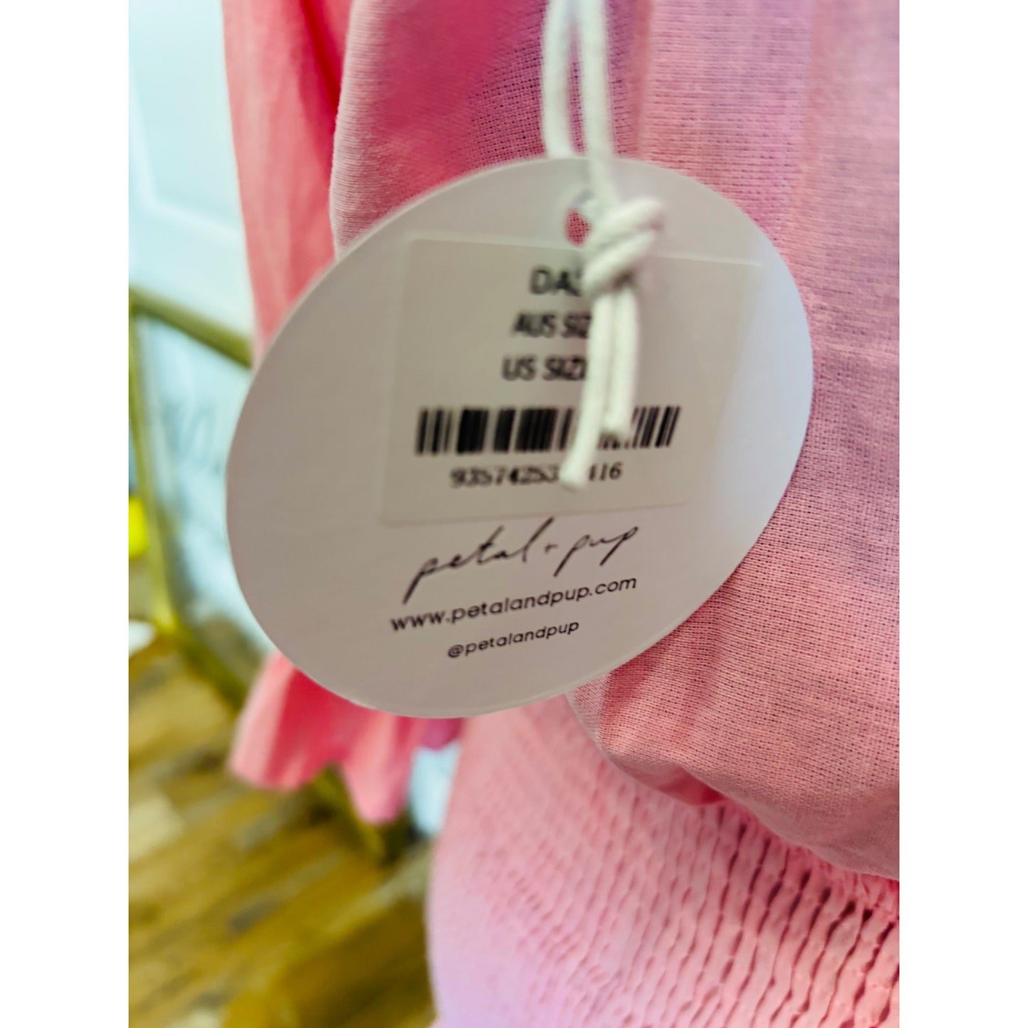 Petal & Pup Pink Ruffle Off-Shoulder Dress S