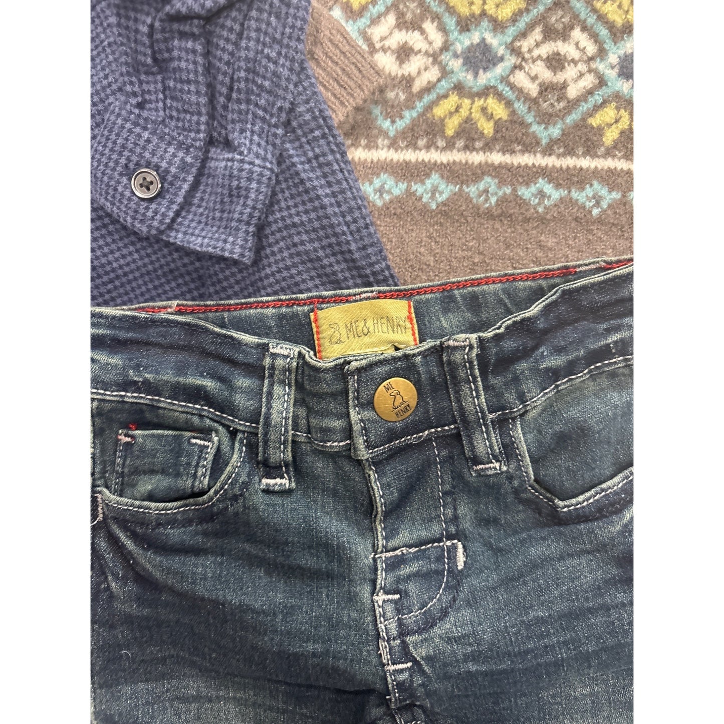 Carters & Baby Gap Sweater & Shirt Meg & Henry Jeans Set 6-12M