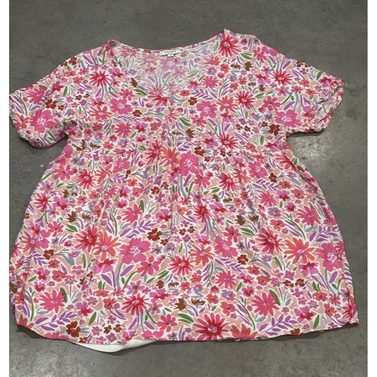 Andree By Units Floral Dress Pink Size 1X