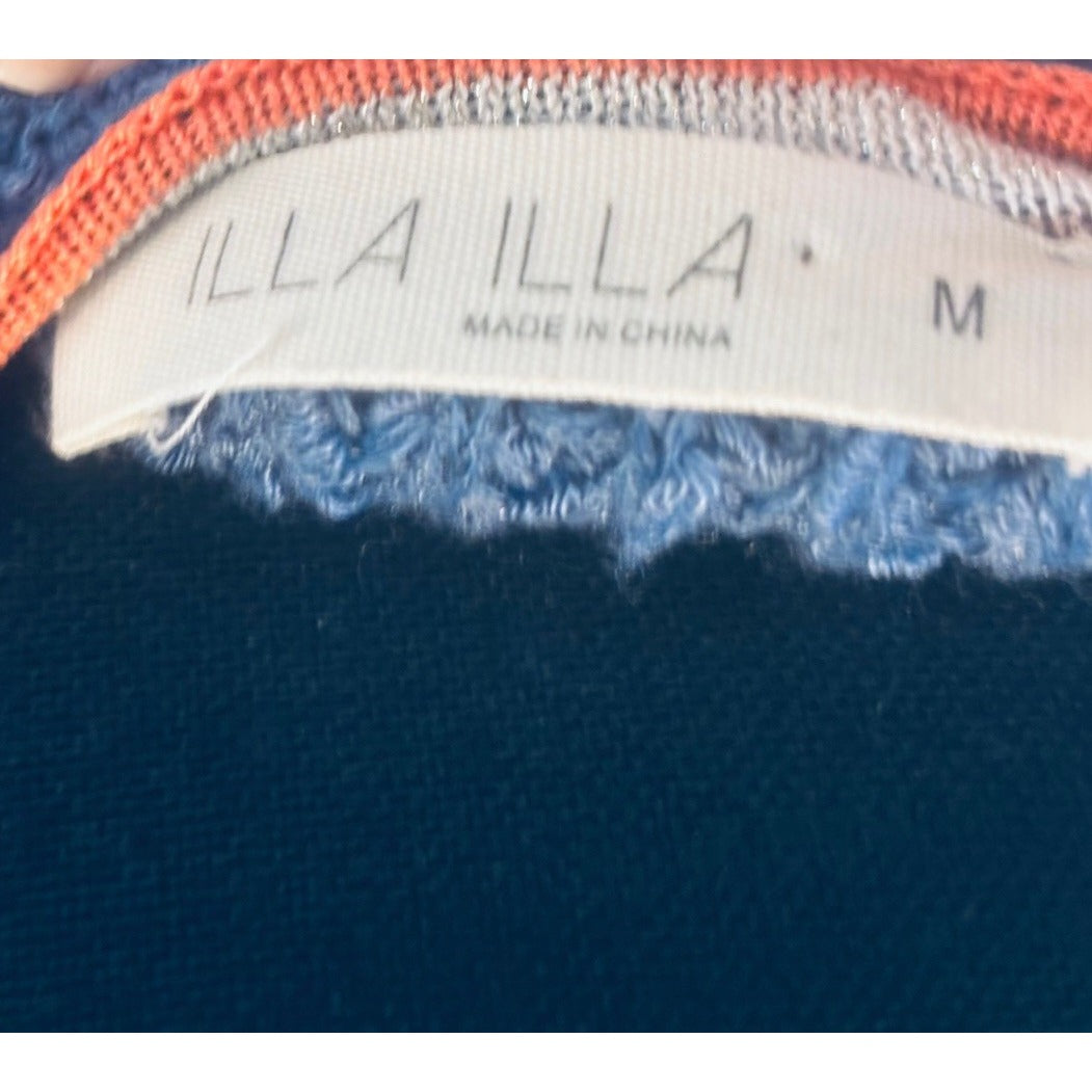 Illa Illa Sleeveless Blue Sweater Dress Size Medium