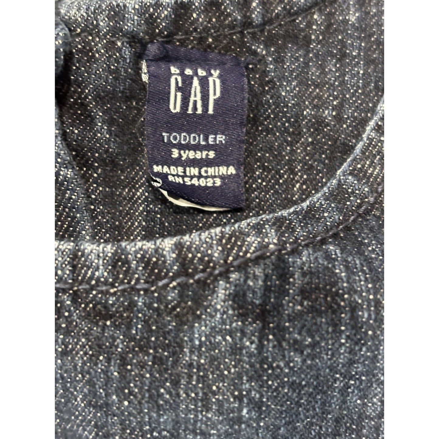 BabyGap Toddler Girl Size 3T Denim Tank Dress Drop Waist Sleeveless Jumper