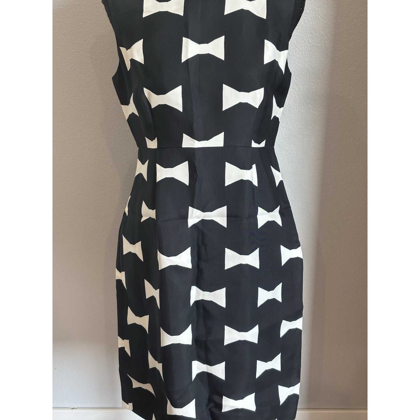 Kate Spade Womens 6 Black Dress With Cora Bow Print NWT