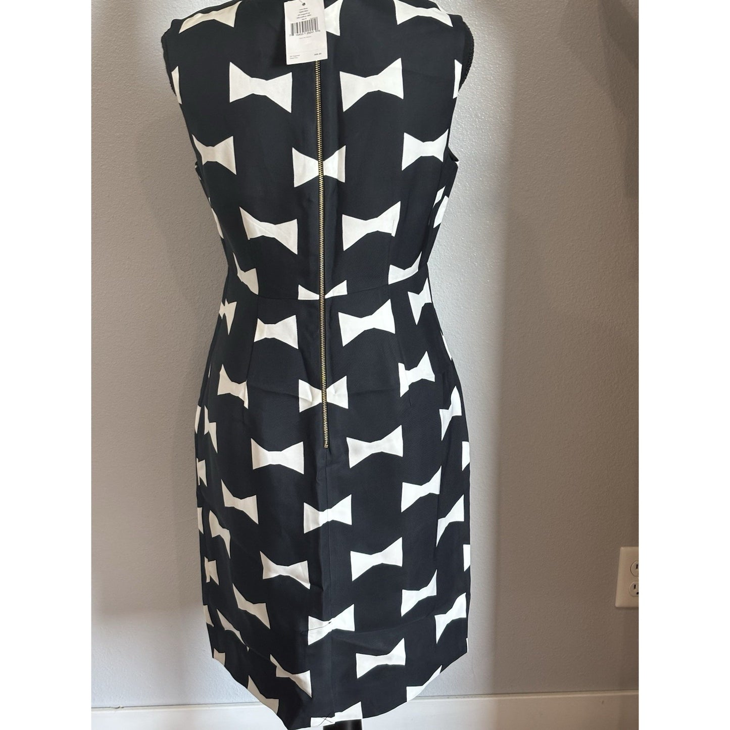 Kate Spade Womens 6 Black Dress With Cora Bow Print NWT