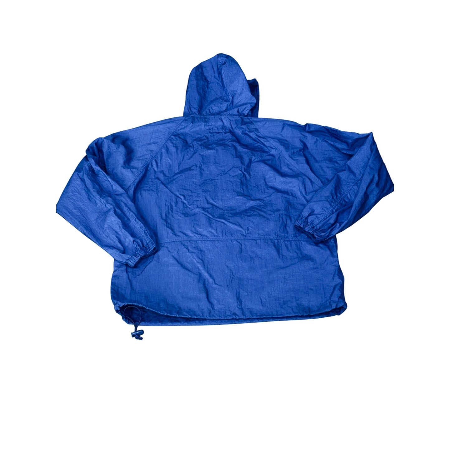 Sheridan Yellowjackets Windbreaker Jacket L Blue Hooded Pullover Jerzees Nylon