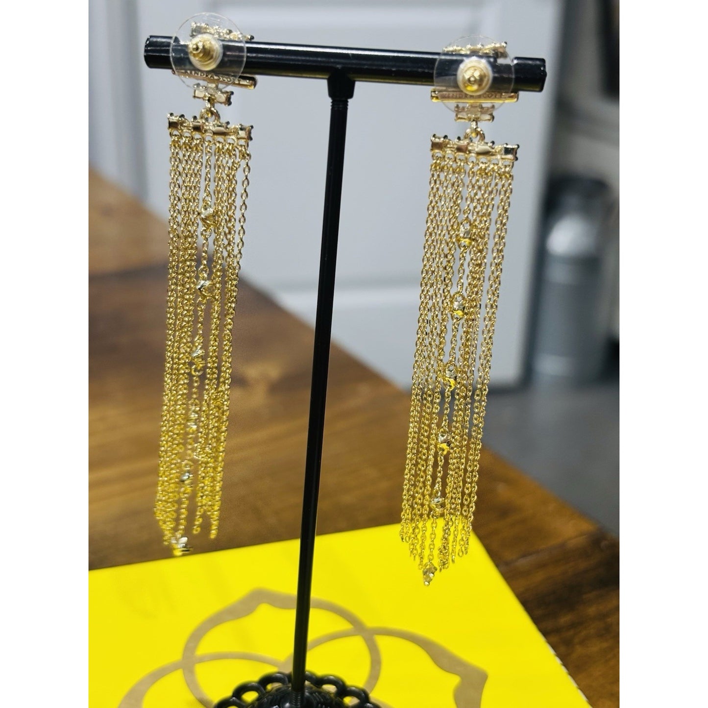 Kendra Scott Madelyn Pearl Fringe Drop Dangle Statement Earrings NWT