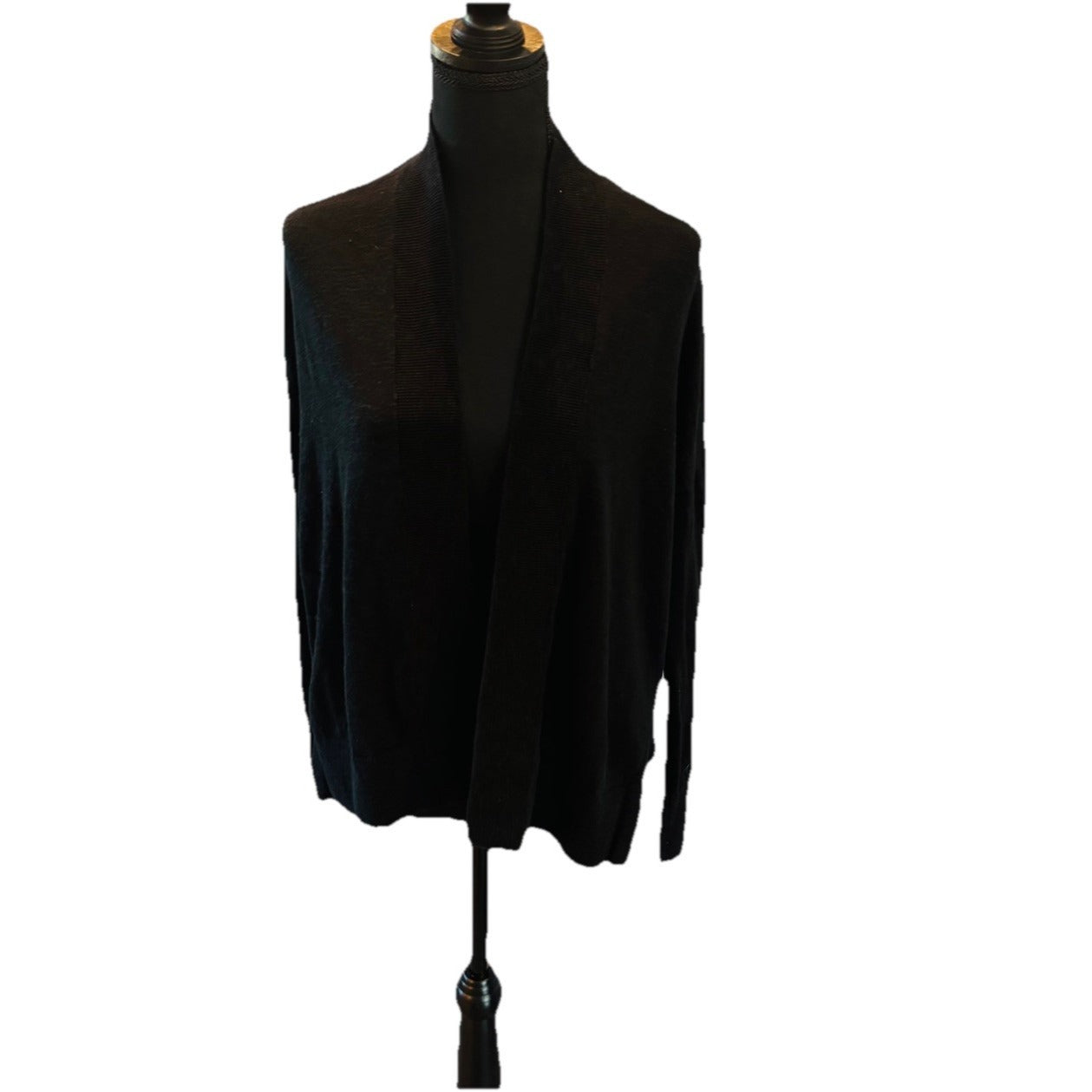 GAP Women Open-Front Cardigan in Black Size Medium