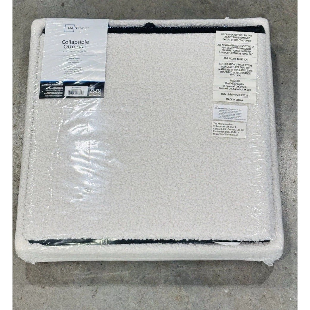 Mainstays NWT Smiley Face Collapsible Ottoman