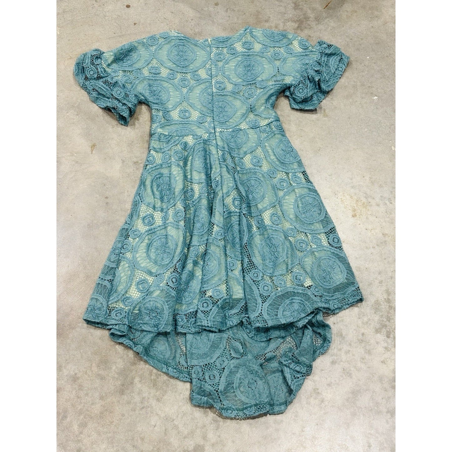 Mia Joy Joyfolie Girls Turquoise Lace Dress Size 12 Boho