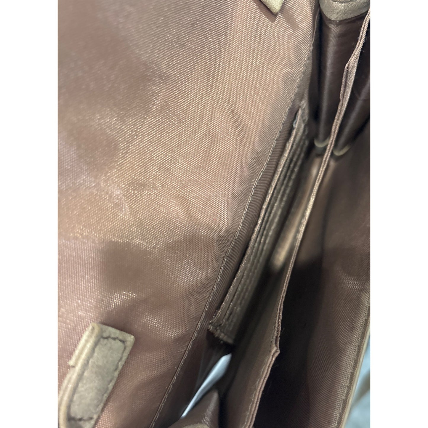 Faux Leather Crossbody Bag With Plaid Accent & Brass Studs