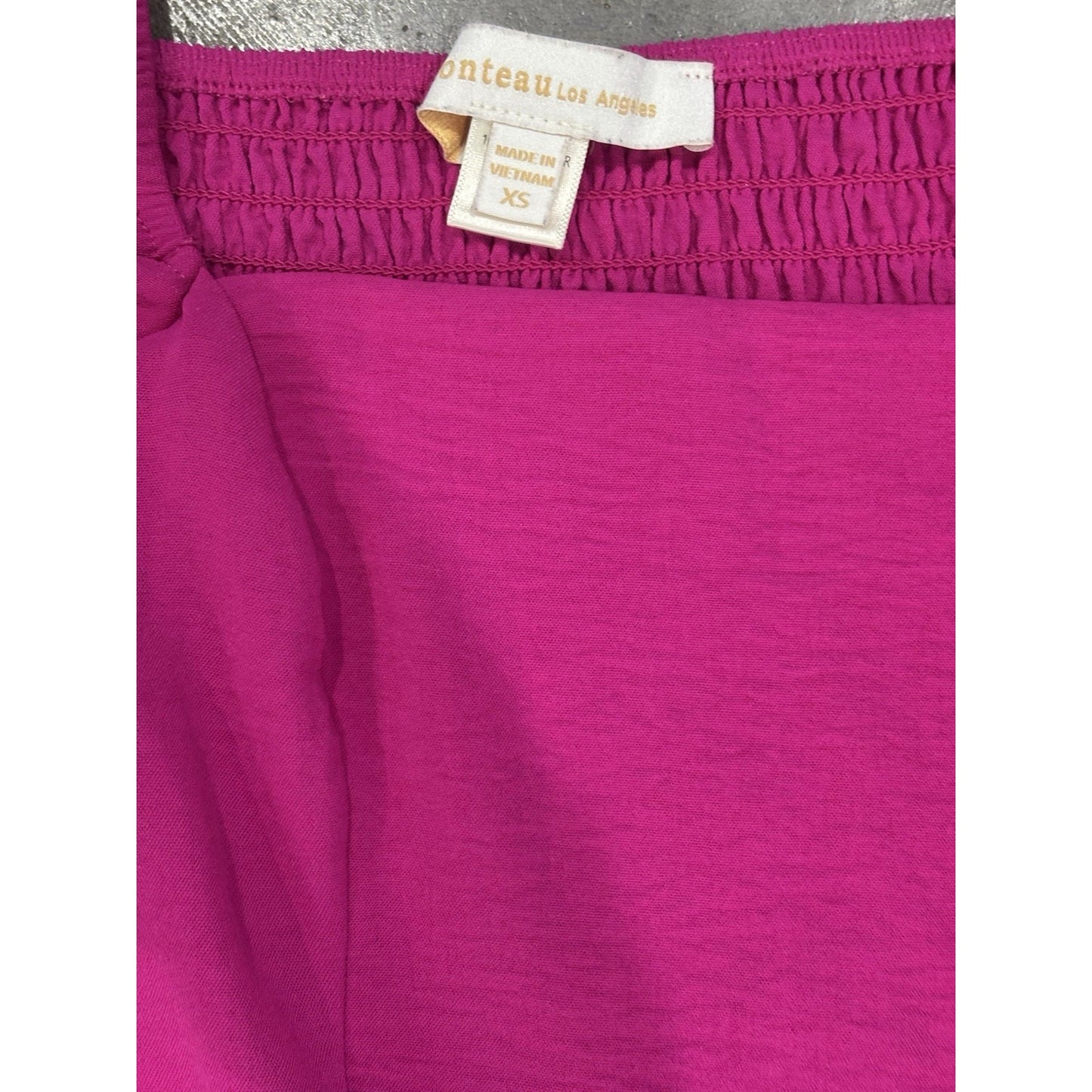 Monteau Los Angelas Hot Pink Puffed Sleeve Dress Size XS