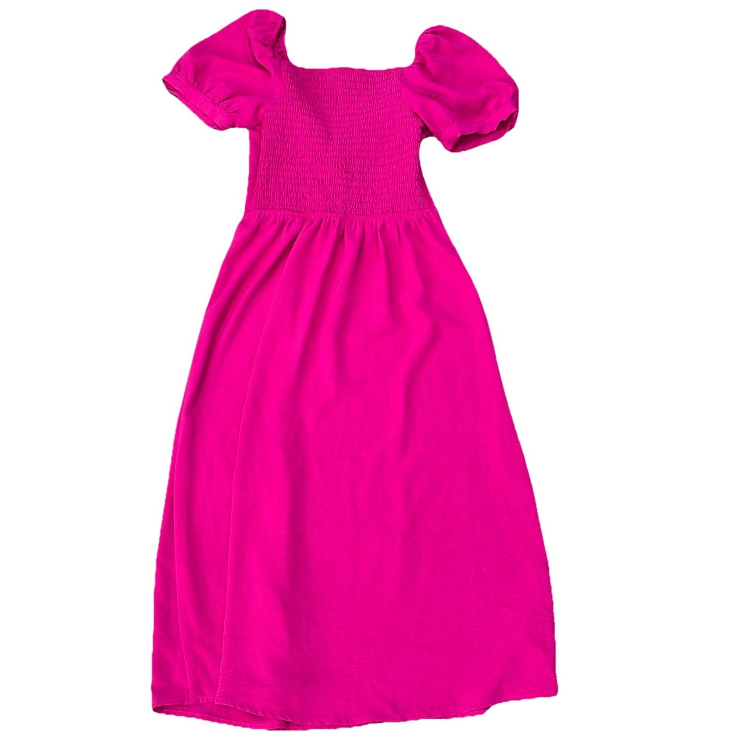 Monteau Los Angelas Hot Pink Puffed Sleeve Dress Size XS