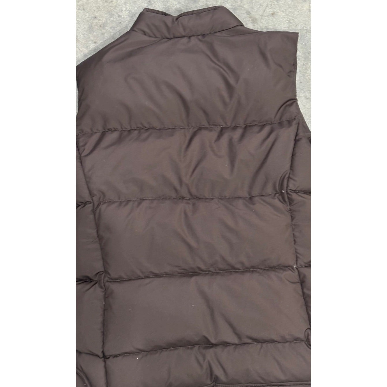 Womens J. Crew Puffer Vest Jacket Size Medium Brown Down