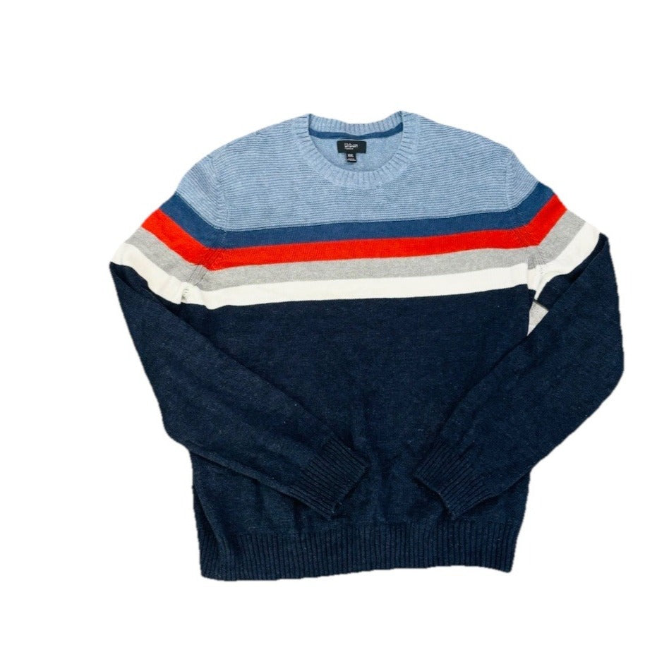 Urban Pipeline Sweater Men's Medium Knitted Crew Neck Striped Cotton Blend XXL