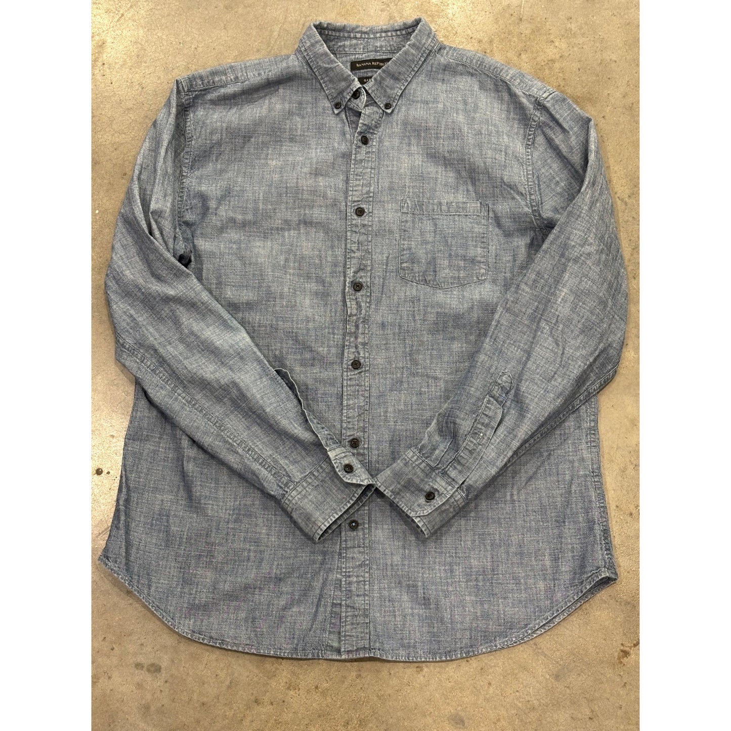 Banana Republic Mens Grant Fit Long Sleeve Button-Up Shirt XL