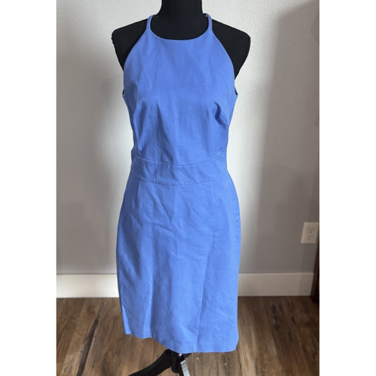 Banana Republic Bi-Stretch Racer-Neck Sheath Dress Blue Size 8