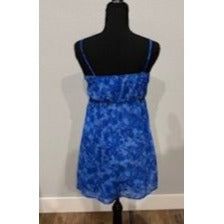 Blue Sleeveless Spaghetti Strap Floral Dress By Big Waterville Sky  Medium Size