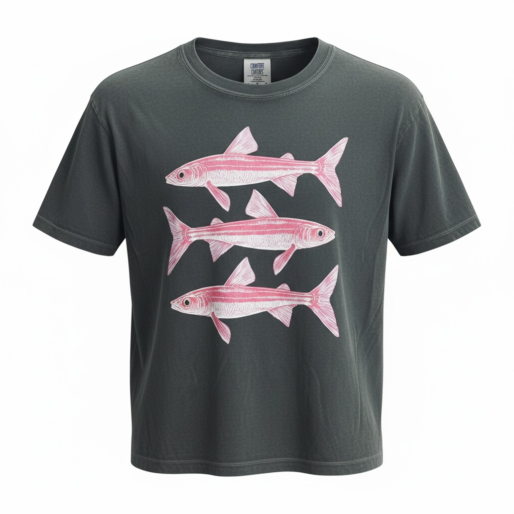 Lainey Paige Hot Pink Sardine Shirt Comfort Colors