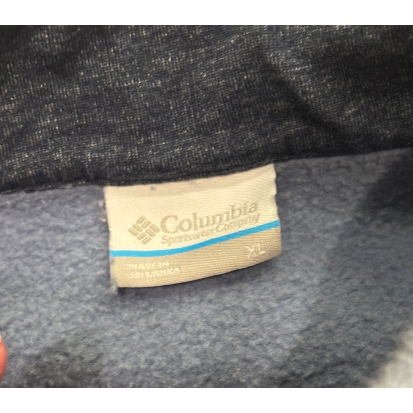 Columbia Mens 1/4 Zip Pullover Fleece Jacket Size XL Light Blue