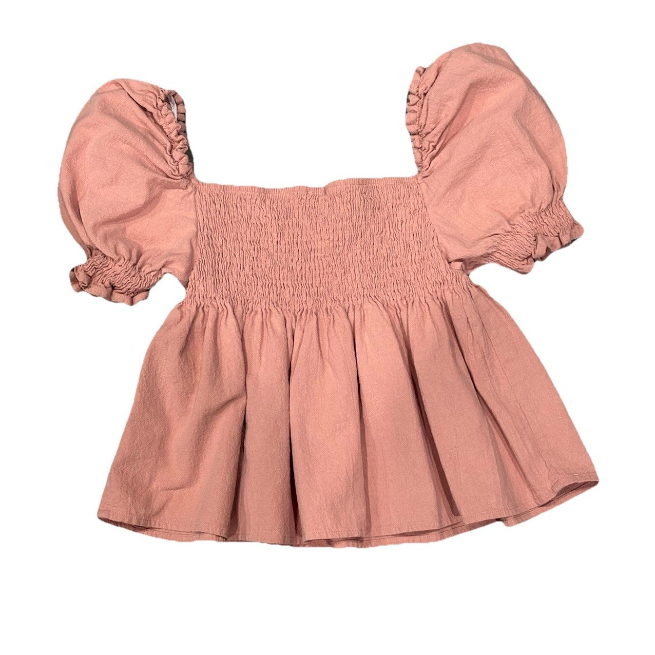 Papermoon Puffed Sleeve Baby Doll Cropped Top Size Small