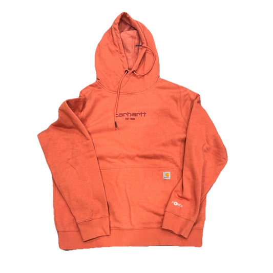 Carhartt Force Hoodie Boys XL 18-20 Relaxed Fit Orange Graphic Sweatshirt