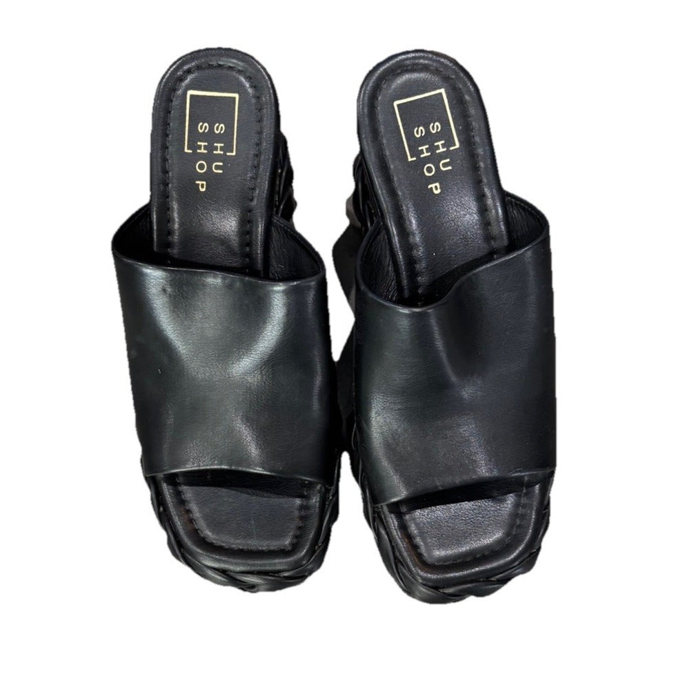 Shu Shop Black Platform Sandals Size 6.5