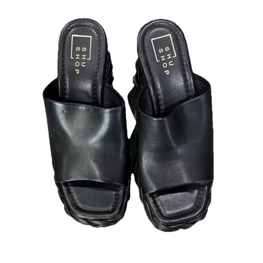 Shu Shop Black Platform Sandals Size 6.5