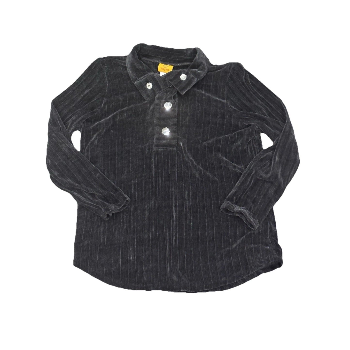 Ruby Rd Woman 1/2 Button Up Ribbed Sweater Medium