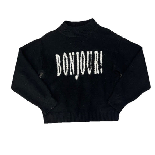 A New Day women's small black Bonjour sweater