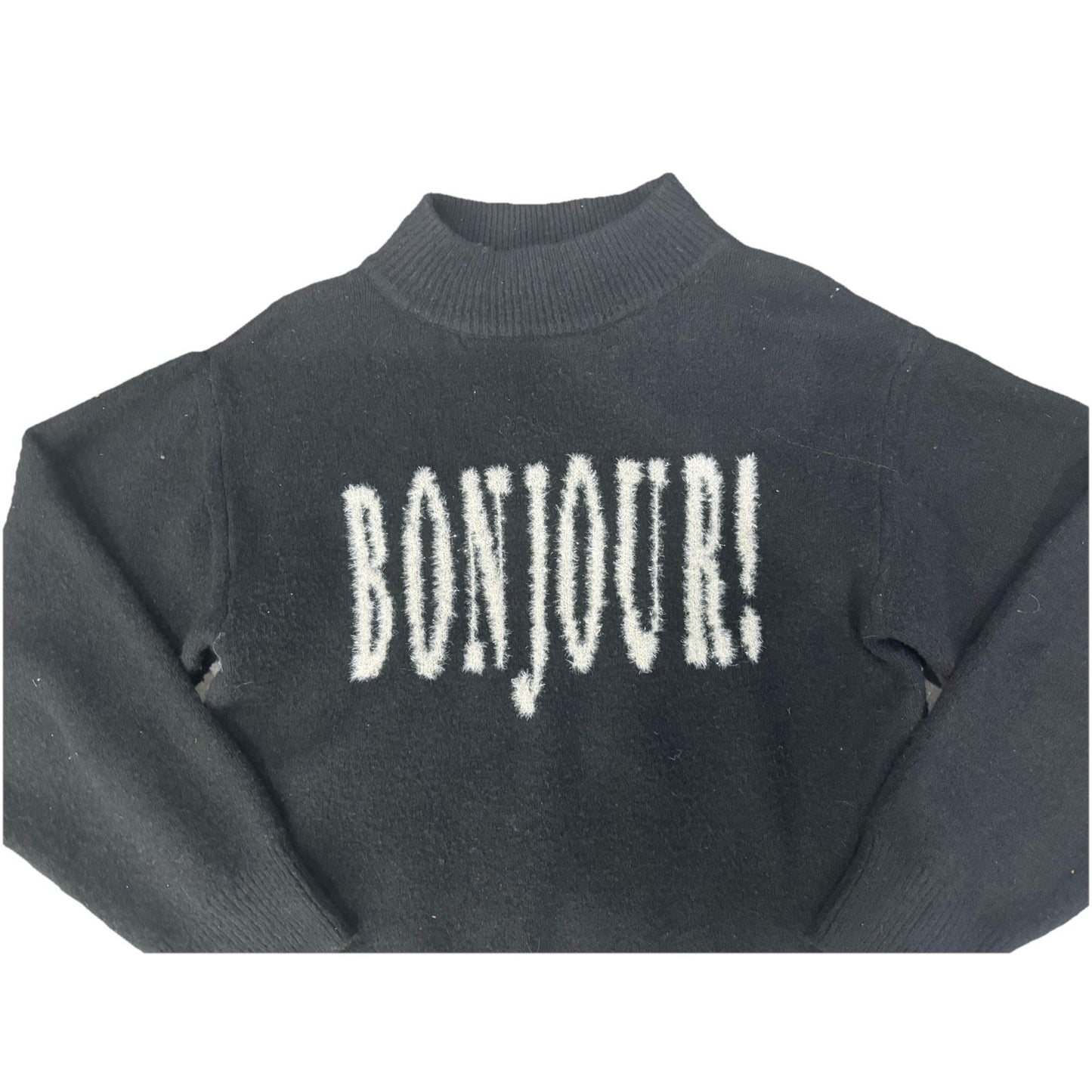 A New Day women's small black Bonjour sweater