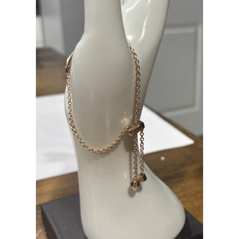 KENDRA SCOTT ELAINA MOTHER OF PEARL ROSE GOLD PLATED BRASS CHAIN BRACELET