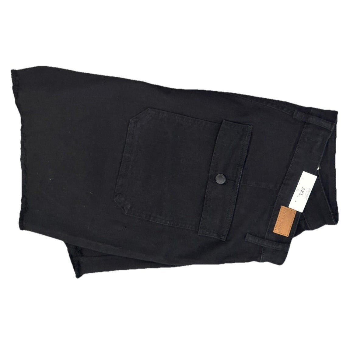 Judy Blue Cargo Patch Pocket Black Denim Jean Shorts Size 3XL