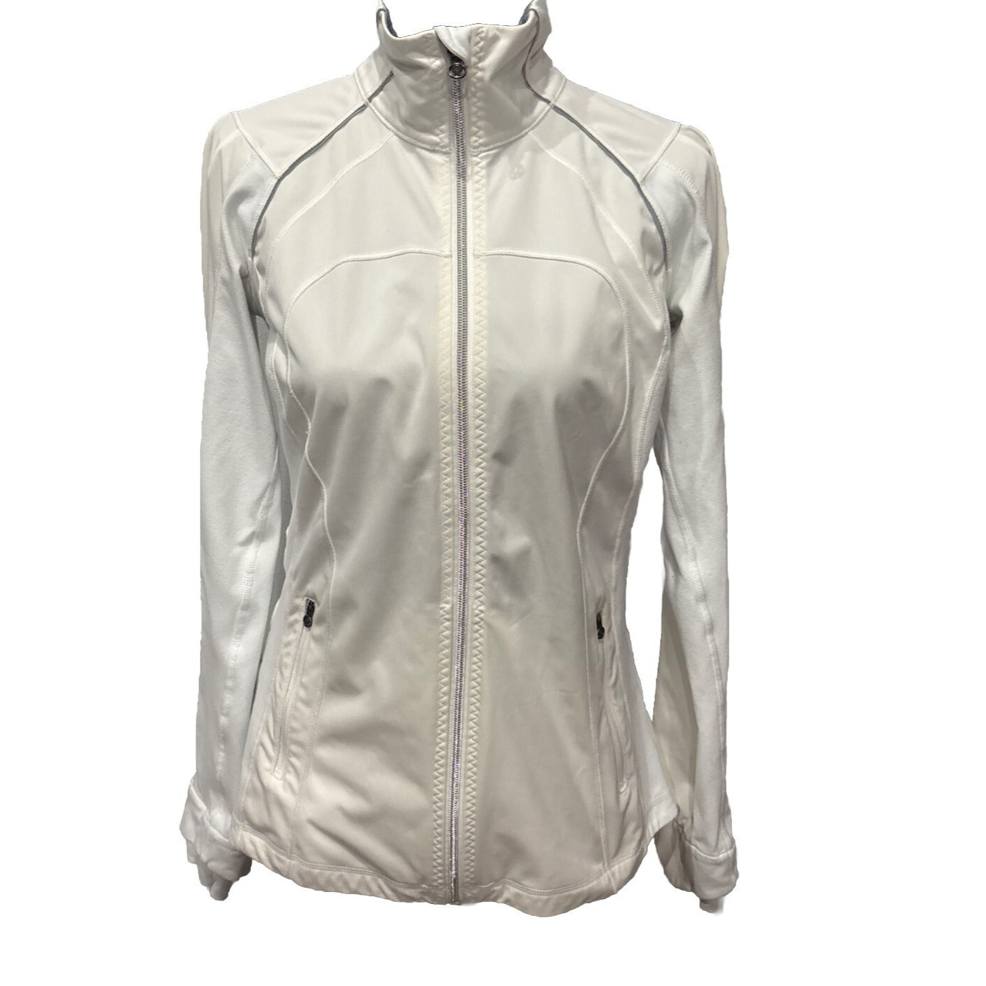 Lululemon white zip up jacket Size 6