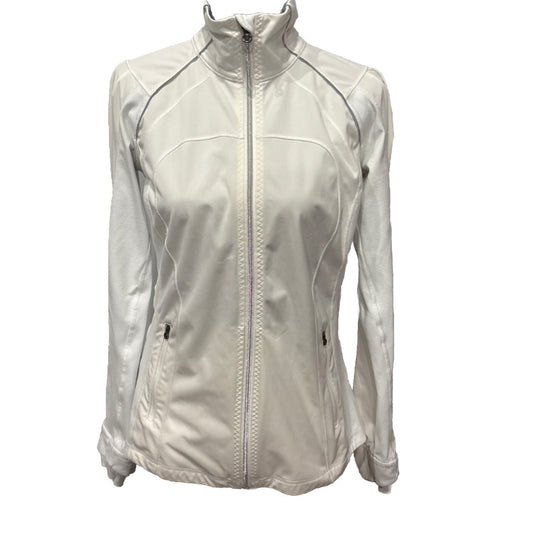 Lululemon white zip up jacket Size 6